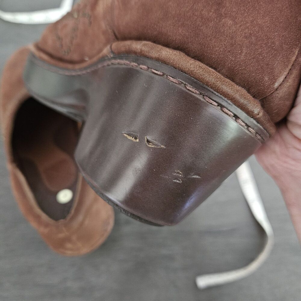 Ariat Strathmore Clogs Brown Nubuck Leather Floral Studded Mule Women's 9 - Picture 9 of 10